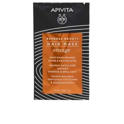 Apivita Express Beauty Μάσκα Μαλλιών Λάμψης & Αναζωογόνησης με Πορτοκάλι, 20ml