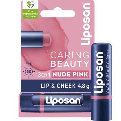 Liposan Caring Beauty Νude Pink Ενυδατικό Βάλσαμο Χειλιών SPF30, 4,8g