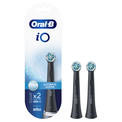Oral-B iO Ultimate Clean Black Ανταλλακτικές Κεφαλές 2τμχ