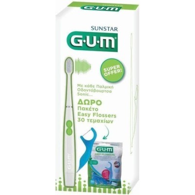 GUM PROMO PACK SONIC WHITE + EASY FLOSS 30 PCS
