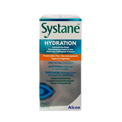 Systane Hydration Λιπαντικές Οφθαλμικές Σταγόνες χωρίς Συντηρητικά, 10ml