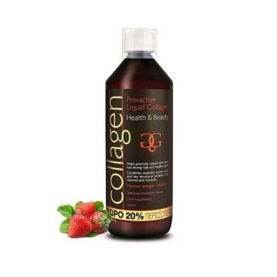 Collagen Pro Active Υγρό Πόσιμο Κολλαγόνο Με Γεύση Φράουλα +20% Δωρεάν Προϊόν, 600ml