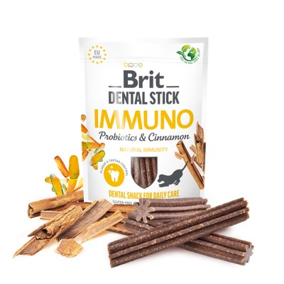Brit Dental Sticks Immuno 251gr Περιέχει 7ΤΜΧ Ενίσχυση ανοσοποιητικού