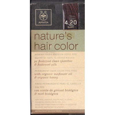 APIVITA NATURE'S HAIR COLOR N4,20 ΒΙΟΛΕΤΙ