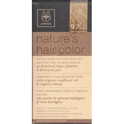 APIVITA NATURE'S HAIR COLOR N9,7 ΞΑΝΘΟ ΠΟΛΥ ΑΝΟΙΚΤΟ ΜΠΕΖ