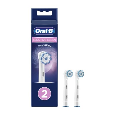 Oral-B Sensitive Clean Ανταλλακτικές Κεφαλές με Λεπτές Ίνες για Ευαίσθητα Ούλα, 2τεμ