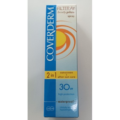 Coverderm Filteray Body Plus Spray SPF30 2σε1 Αντιηλιακό Γαλάκτωμα & After Sun, 150ml