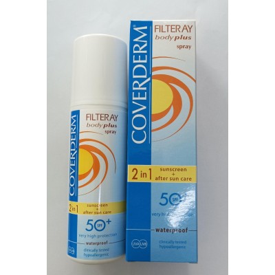 Coverderm Filteray Body Plus Spray SPF50+ Αντηλιακό Spray σώματος & After Sun, 150ml