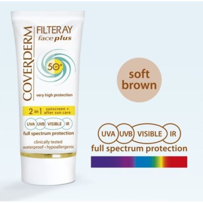 Coverderm Filteray Face Plus SPF50+ Normal Soft Brown 50ml