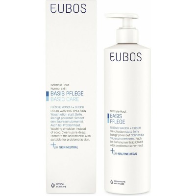Eubos Blue Liquid Washing Emulsion Υγρό Καθαρισμού Προσώπου και Σώματος, 400ml
