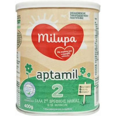 Milupa Aptamil 2 Γάλα για Βρέφη από 6 έως 12 Μηνών, 400gr