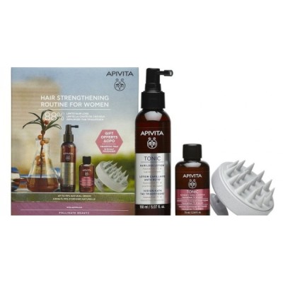 Apivita Hair Strengthening Routine Anti-Hair Loss Hair Care Set with Shampoo and Lotion