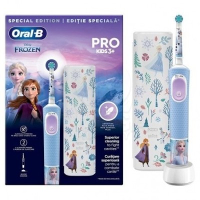 ORAL-B Pro Kids 3+ Frozen Ηλεκτρική Οδοντόβουρτσα 1τμχ & Θήκη Ταξιδιού 1τμχ