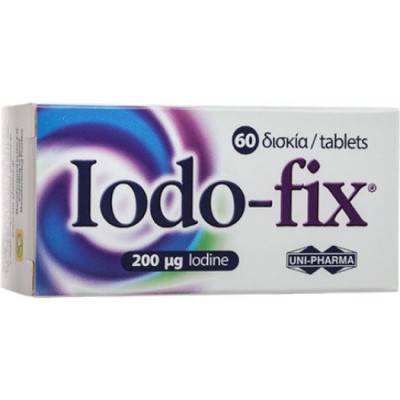 UNI-PHARMA Iodo-Fix 200mg, Συμπλήρωμα Διατροφής με Ιώδιο - 60tabs