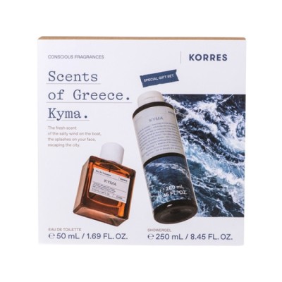 Korres PROMO PACK Scents of Greece Kyma Eau de Toilette, Άρωμα 50ml & Αφρόλουτρο 250ml, 1σετ
