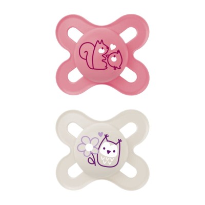 Mam Original Start Πιπίλες Σιλικόνης Ροζ/Μπεζ 0-2m 2τμχ