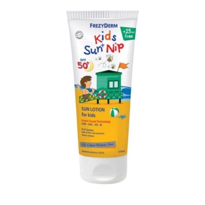 Frezyderm Kids Sun+Nip SPF50+ Face & Body, 175ml με Εντομοαπωθητικές Ιδιότητες