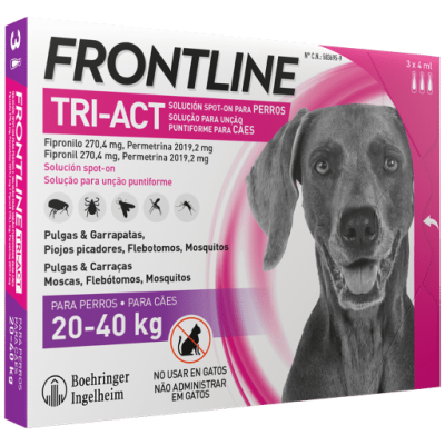 Frontline Tri-Act για σκύλους μεγάλου μεγέθους, βάρους 20-40 kg.