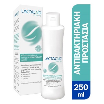 Lactacyd Pharma Antibacterials Καθαριστικό Ευαίσθητης Περιοχής με Φυσικούς Αντιβακτηριακούς Παράγοντες, 250 ml
