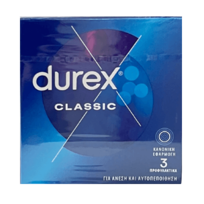 Durex Προφυλακτικά Classic με Κανονική Εφαρμογή, 3τεμ